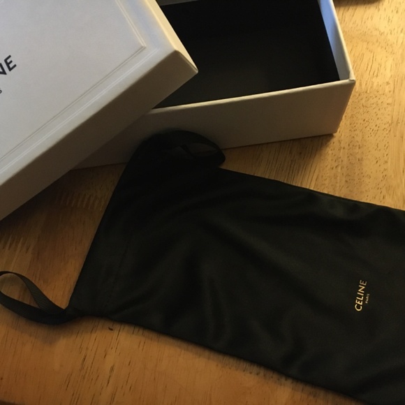 Celine pull string sunglasses sleeve w/box